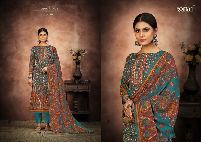 Romani Kashmiri Kaani 2 Premium Pashmina Wholesale Wollen Drees Material Collection